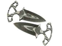★ Shadow Daggers | Black Laminate (Battle-Scarred)