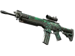SG 553 | Dragon Tech (Battle-Scarred)
