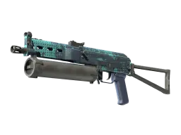 Item StatTrak™ PP-Bizon | Cobalt Halftone (Minimal Wear)